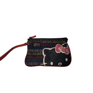 Hello Kitty Sanrio Wristlet Zip Wallet Case Purse Pink & Blue Inside Pocket 9x6